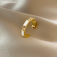 2021 koreas new classic luxury copper drop glaze ring is an unusual jewelry party gift accessory for womens fashion rings