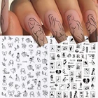 3D-Наклейки для ногтей в виде абстрактных бабочек