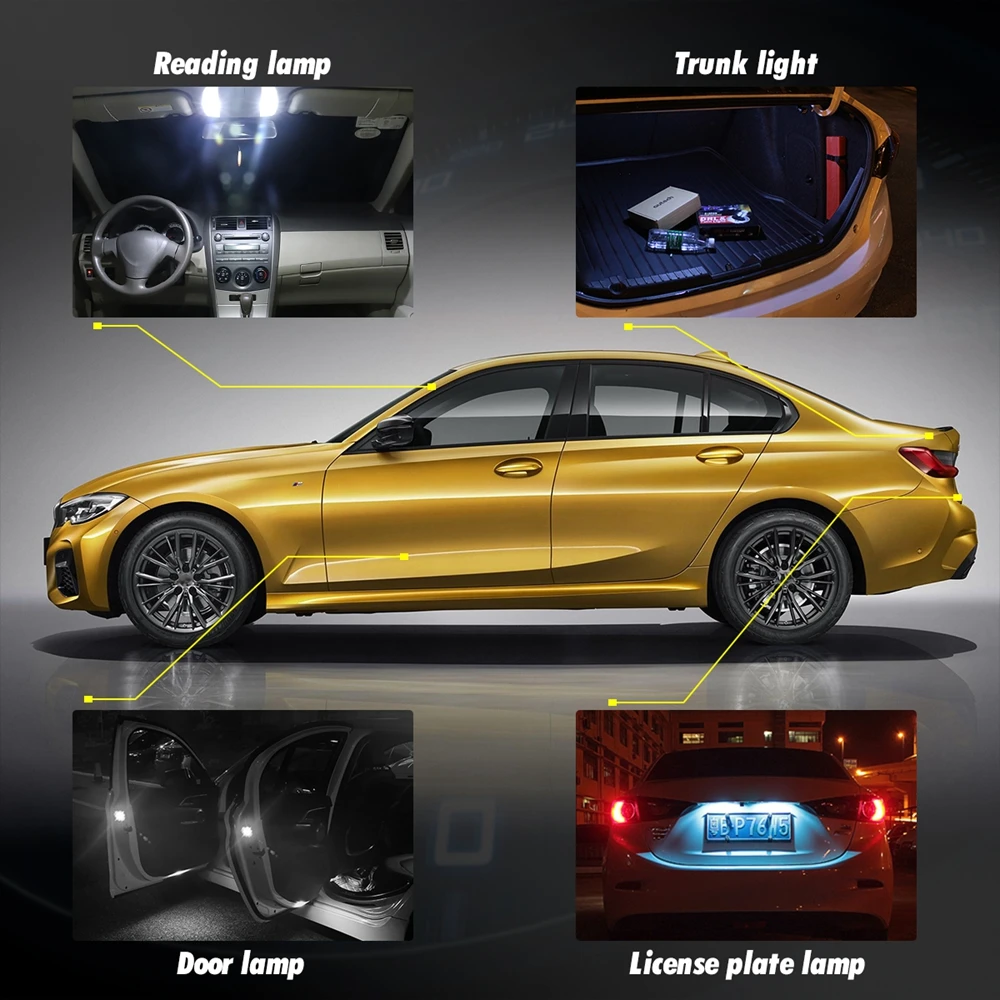 4x T10 W5W светодиодный Canbus габаритный Боковой фонарь для Mercedes Benz W212 W203 W204 W124 W210 W163 W639