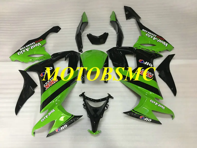 Комплект обтекателей для мотоцикла KAWASAKI Ninja ZX10R 08 09 ZX 10R 2008 2009 ABS зеленый черный