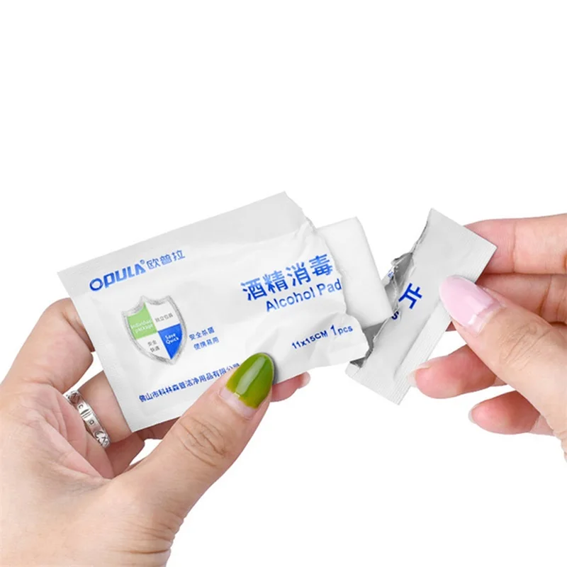 50 шт спиртовой влажной салфетки Одноразовые дезинфекции Prep своп Pad для