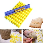 Штамп с цифрами и алфавитом для самостоятельного печати имени на керамической керамике, мыла, свечи, печенья, штампов, букв, глины, набор для тиснения