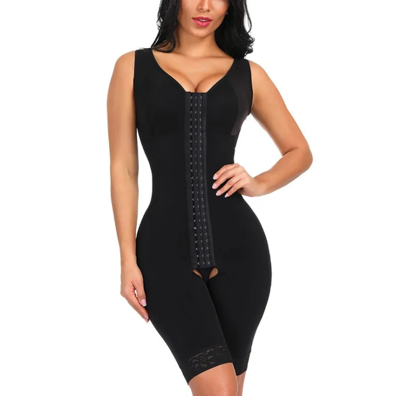 

Women'S Full Body Bodysuit Open Bust Tummy Control Shapewear Thong High Waist Ladies Female Corset