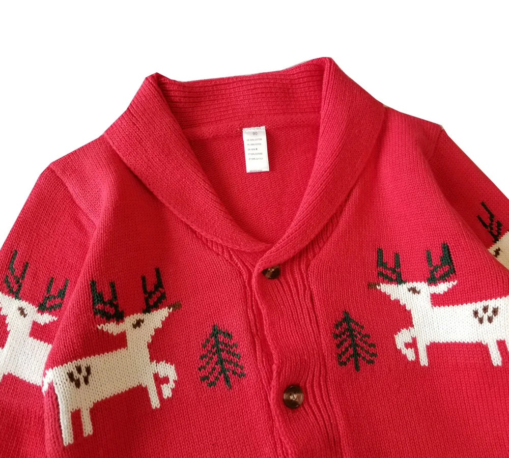 

Children's Cotton Sweater Top Christmas Clothes Boys Girls Knitted Cardigan Sweaters Kids Clothing Baby Spring/Autumn Outear