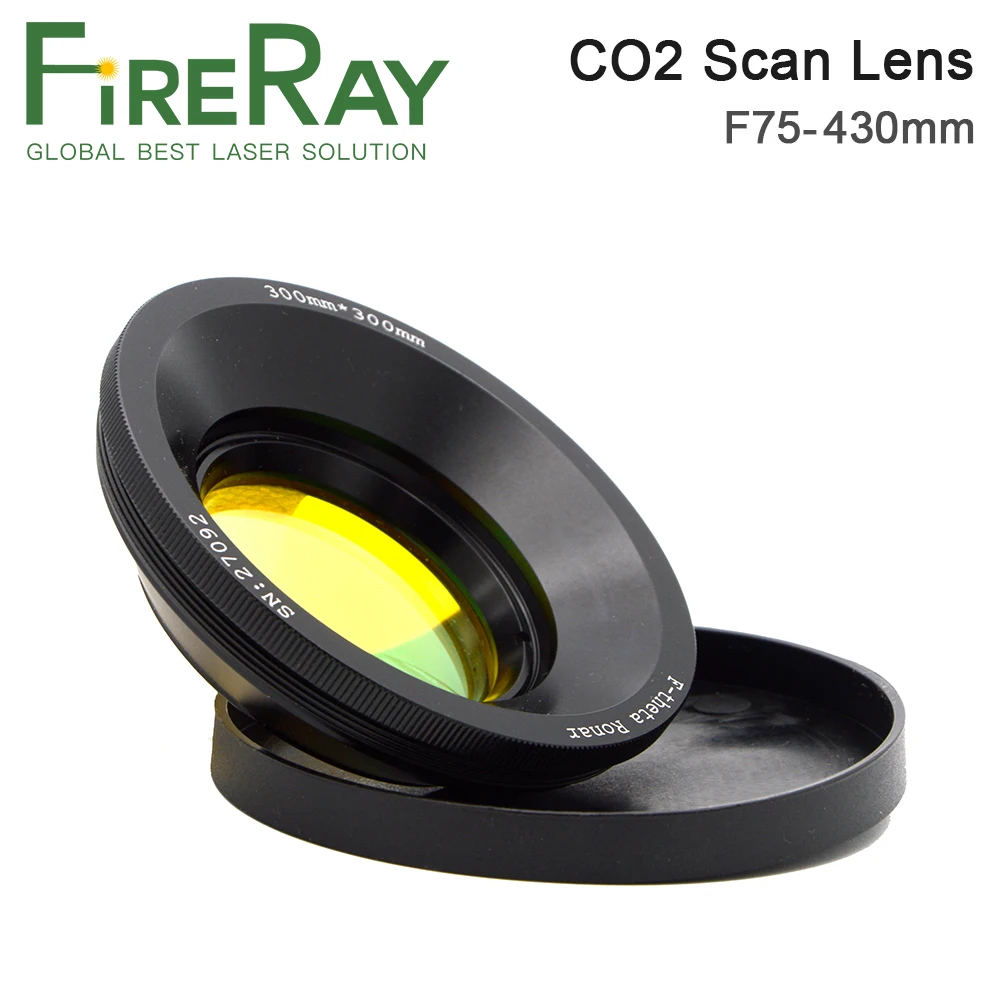 Объектив для сканирования FireRay CO2 F-theta полевой объектив 10 6 мкм 300 нм 70x70 ~ 300x мм Φ
