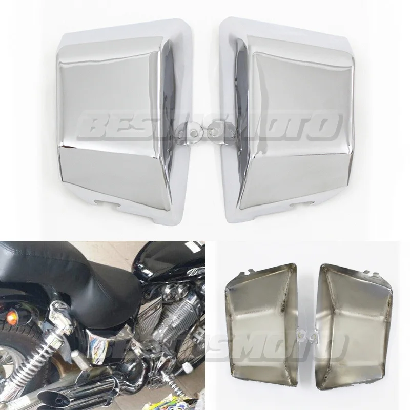 Боковой обтекатель для мотоцикла из хромированной стали и металла аккумулятора