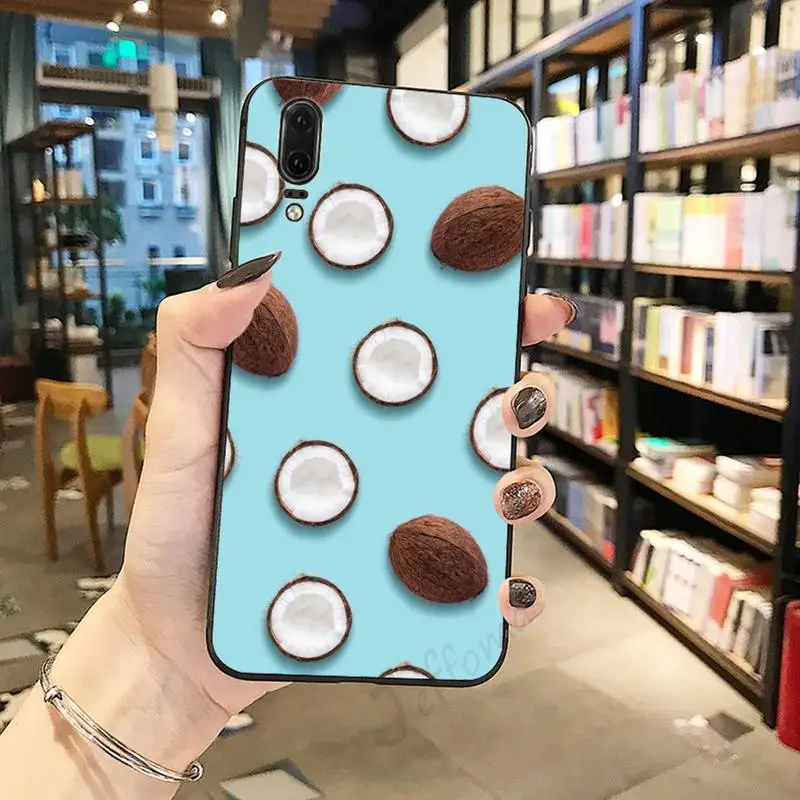

Summer Fruit Coconut cartoon Phone Case For Huawei honor Mate P 10 20 30 40 Pro 10i 9 10 20 8 x Lite