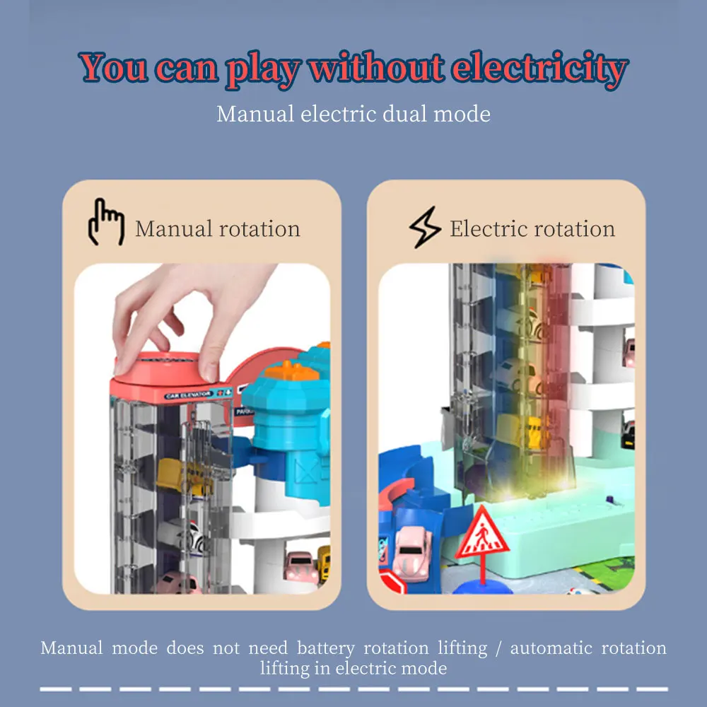 

Children's Rail Car Building Parking Toy Set Three-dimensional Multi-layer Car Assembly Rail Car Parent-child Interaction Gift