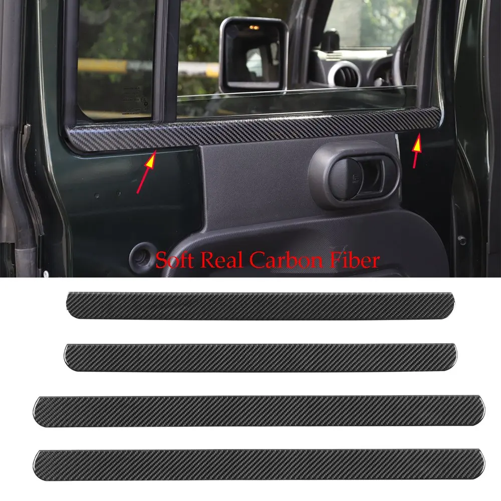 Отделка окон из настоящего углеродного волокна для Jeep Wrangler JK 2007 2010|Лепнина