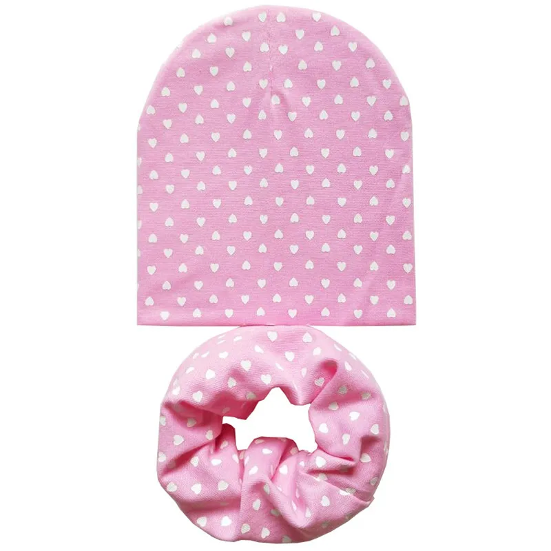 

Outdoor Kids Sport Cap Scarf Autumn Winter Girl Boy Hiking Caps Warm Hip Hop Cap Children Cotton Hat Love Dot Beanie Hat Scarf