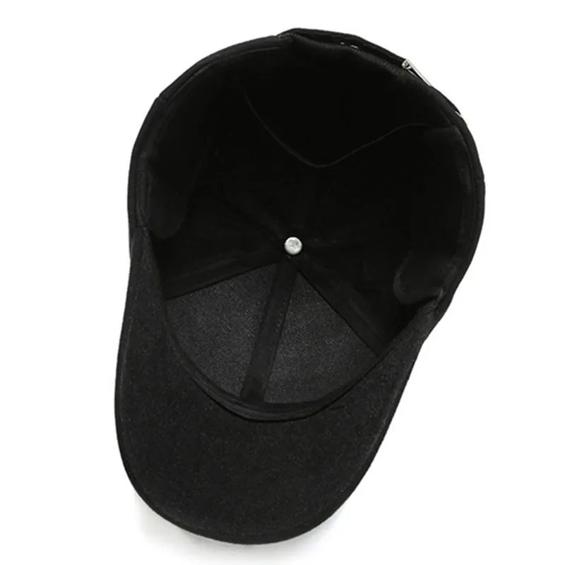 

SILOQIN Winter Middle-aged Men's Warm Earmuffs Hats Cotton Baseball Caps For Men New Casual Sports Cap Adjustable Size Dad's Hat