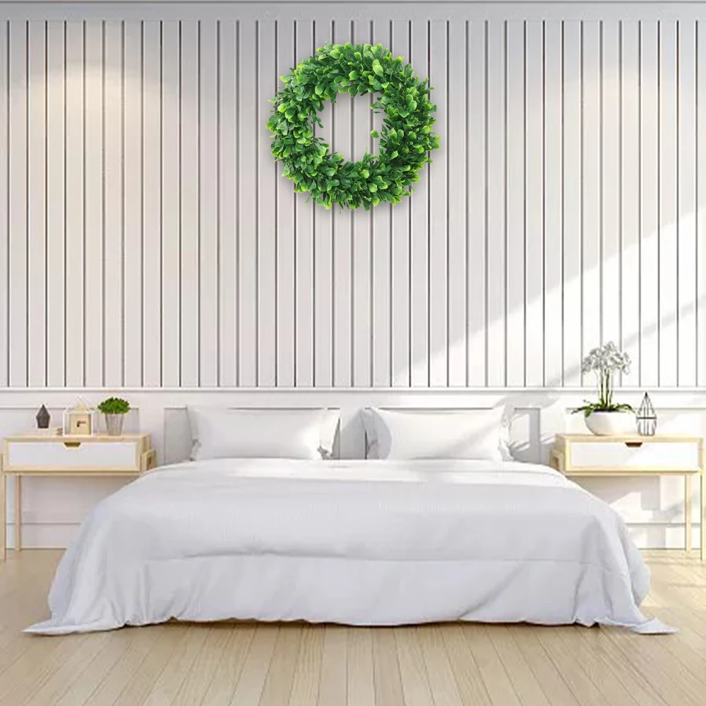 

Artificial Green Plants Garland Diy Wreath Home Wall Door Window Pendant Decoration Shooting Props Wedding Party Decoration