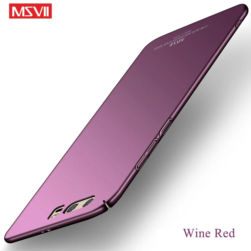 Honor 9 Lite чехол Msvii Тонкий матовый чехол для huawei Honor 9 V9 чехол Honor9 Lite чехол-держатель с кольцом для huawei Honor 9X Pro чехол s - Цвет: Wine Red