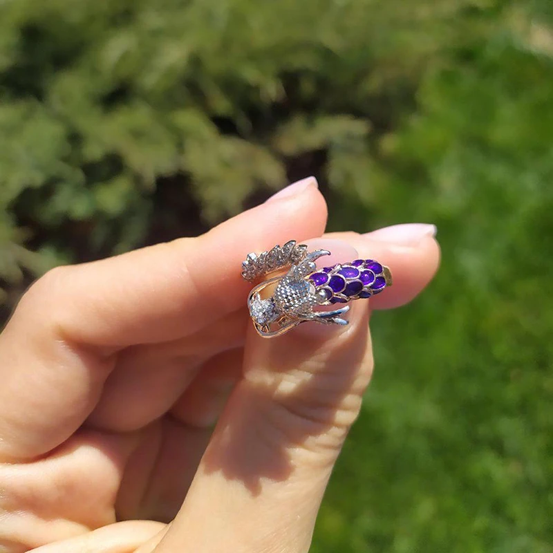 Elegant Rose Gold Unique Design Dragon Crystal Rings For Men&ampWomen Vintage Style Punk Party Wedding Band Cool Finger Jewelry | Украшения