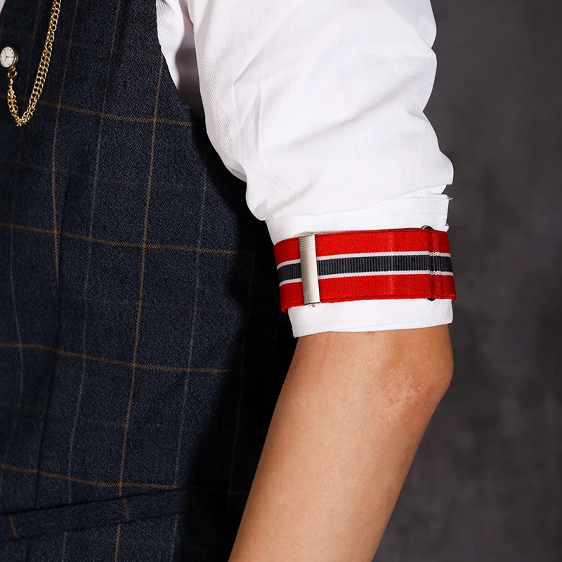 2.5cm Elasticated Unisex Armbands Sleeve Garter Adjustable Gift Shirt Holders Cufflink Business Wedding Groom Accessory - купить по