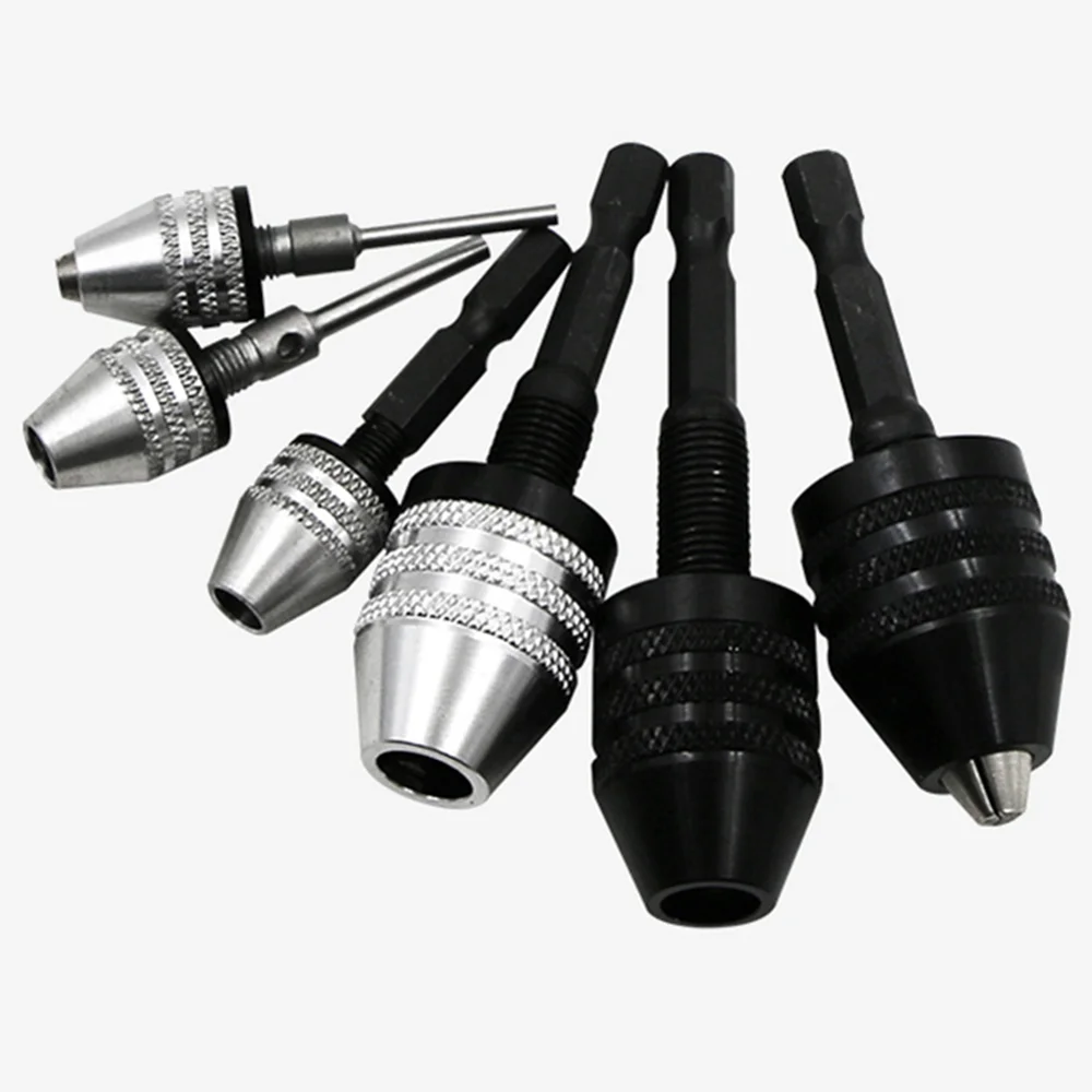 

Universal Drill Chuck Adapter Convertor Keyless Shaft Chuck Clamp 0.3-6.5mm Electric Motor Shaft Mini Chuck Fixture