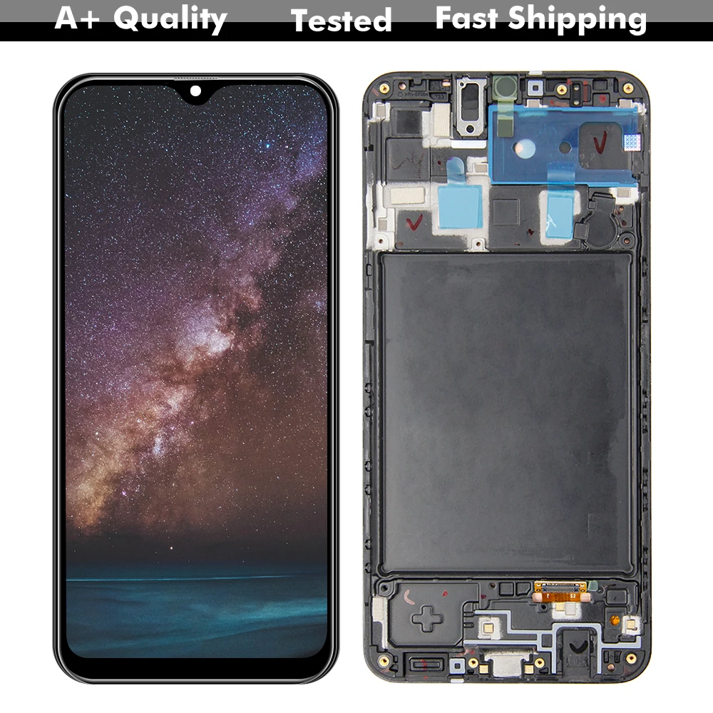 AMOLED ЖК-дисплей для samsung-Galaxy A20 A205F/DS A205F A205FD A205A дисплей экран дигитайзер сенсорная панель стекло сенсор сборка часть