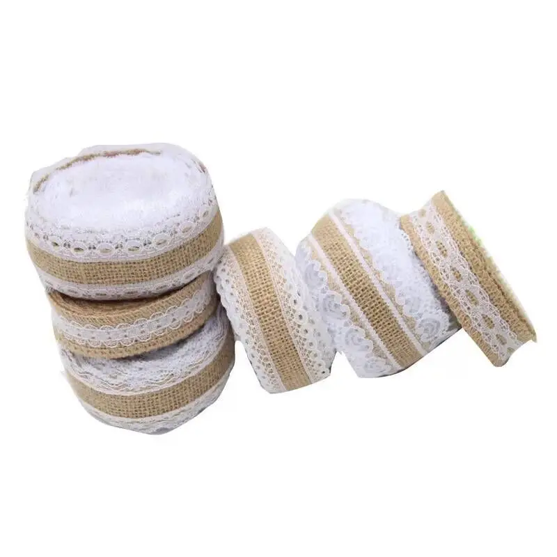 1 м 2 5 см кружево льняная натуральная винтажная джутовая Мешковина кружевные