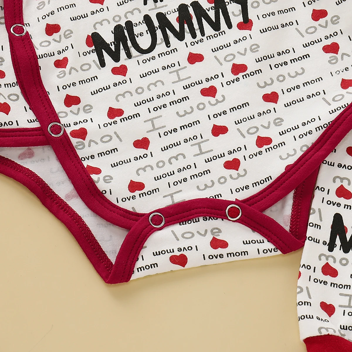 Newborn Infant Baby Girl Boy Clothes Long Sleeve I love Daddy Mommy Tops Romper Leggings Pants Outfits Cotton 2Pcs Set Autumn | Детская