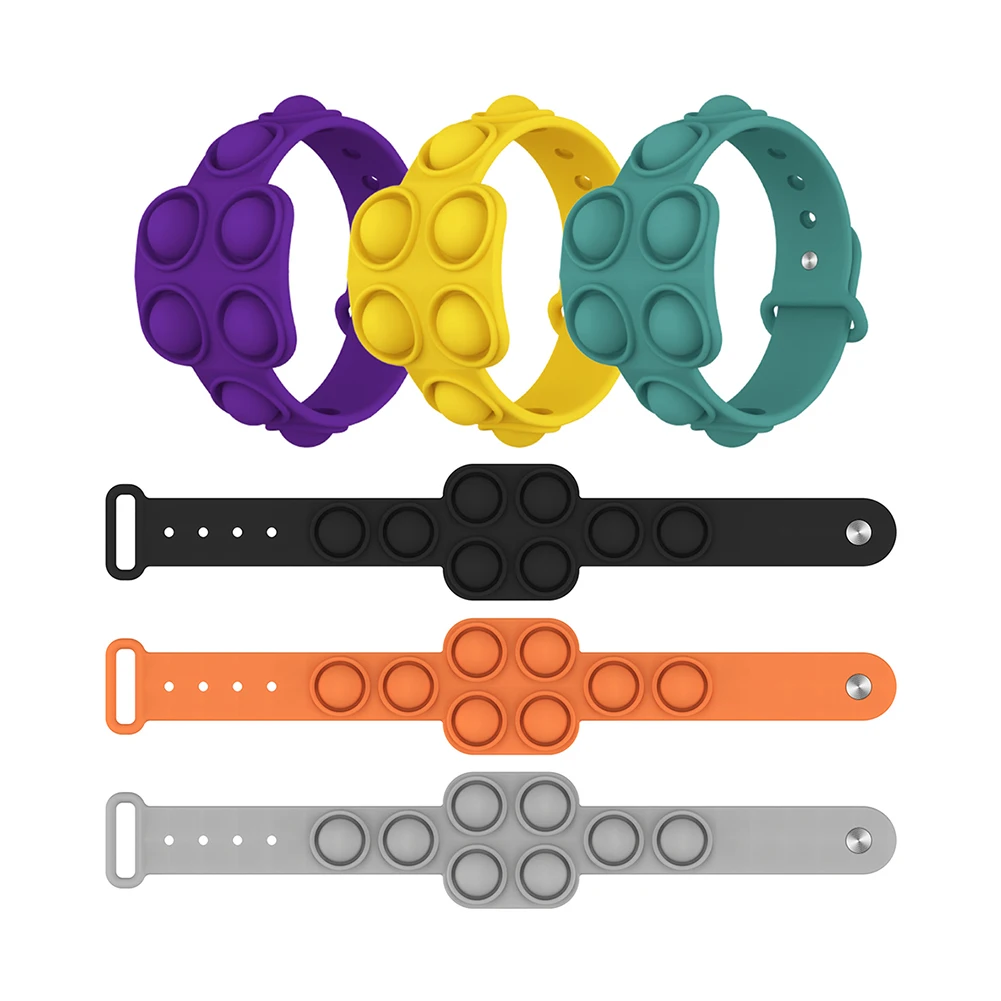 

Simple Dimple Push Bubble Bracelet Fidget Toys Children Antistress Reliever Decompression Toy Kids Sensory Toy For Adults Kids