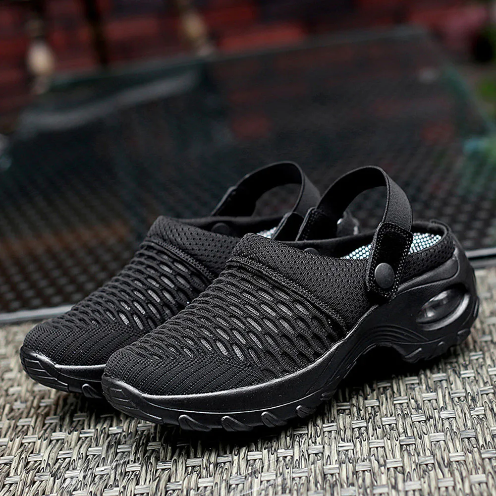 

2021 Women Mesh Shoes Heighten Air Cushion Ladies Shoes Platform Walking Sports Sandal Comfy Casual Breathable Wedges Slippers