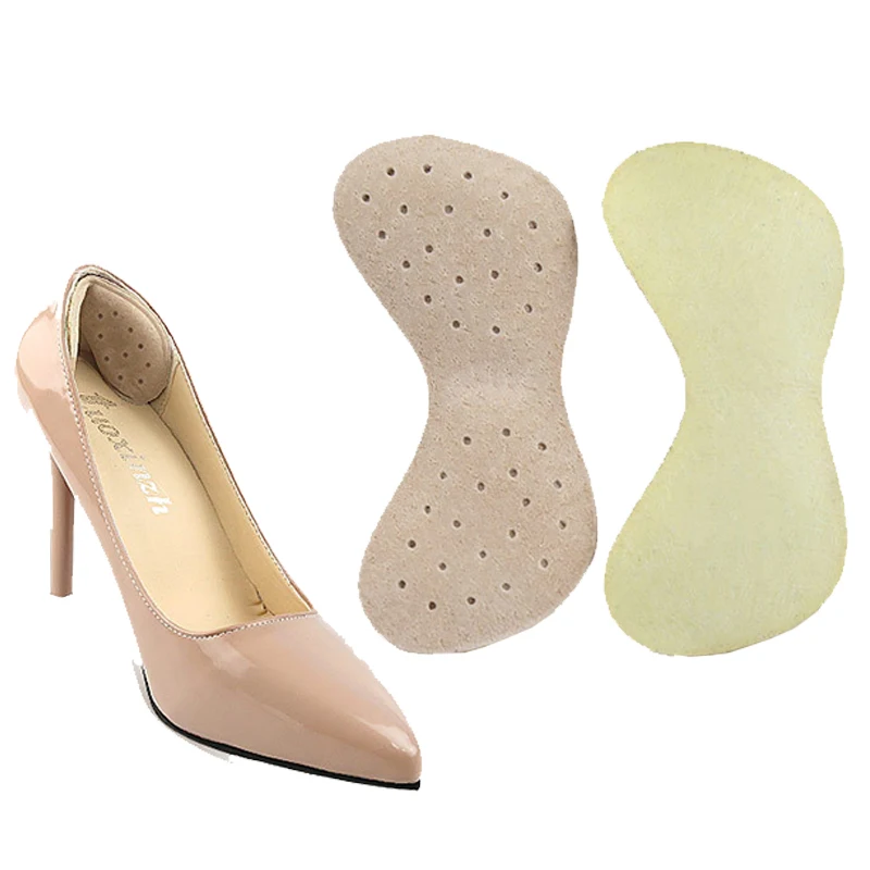

Fashion Practical Sticky Fabric Shoes Back Genuine Leather Heel Inserts Insoles Pads Cushion Liner Grips High Quality Braces