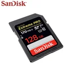 Карта памяти SanDisk Extreme Pro, МБс. класс 10, карта SD, 32 ГБ, 95 МБс., 64 ГБ, 128 ГБ, 170 UHS-I, V30, U3, Поддержка цифровых камер 4K