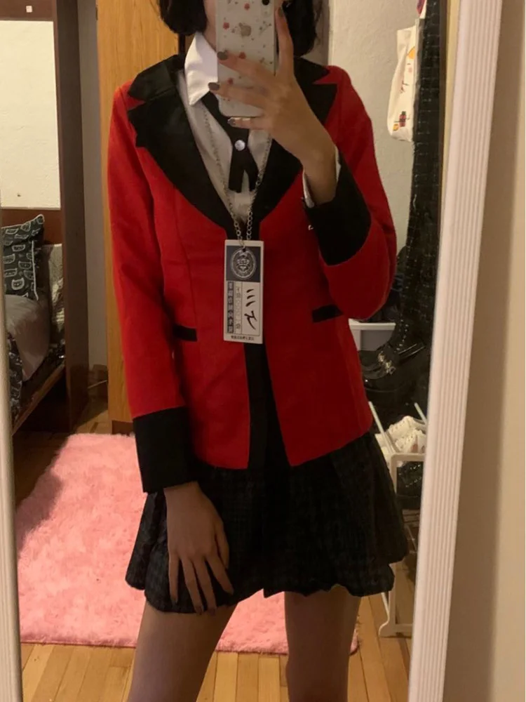 women size Аниме Kakegurui, костюм для косплея, Jabami Yumeko, костюм для косплея, японская школьная форма, одежда для девочек, женские костюмы - Цвет: women size
