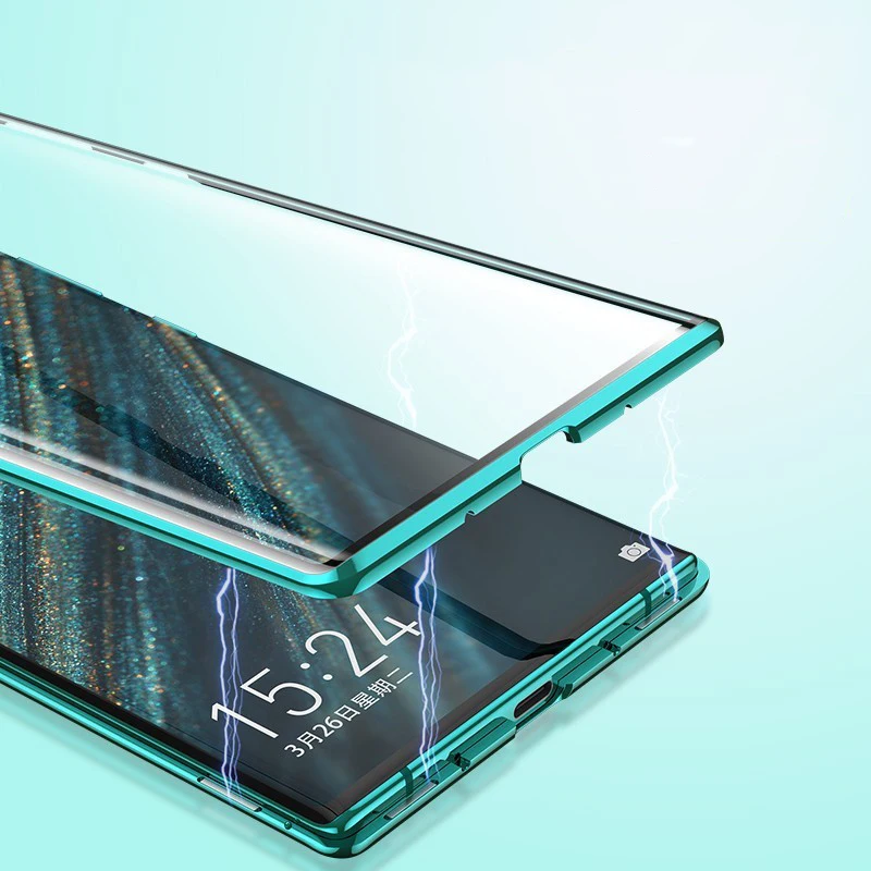 360 Magnetic Case For Huawei Mate 30 Pro Lite Front And Back Double Sided Glass Protective Cover Coque |