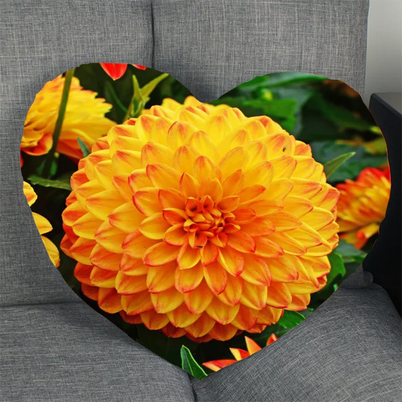 

Пользовательские Декоративные подушки в виде цветов, искусственная Обложка в форме сердца, атласная мягкая подушка без выцветания, искусственная кожа