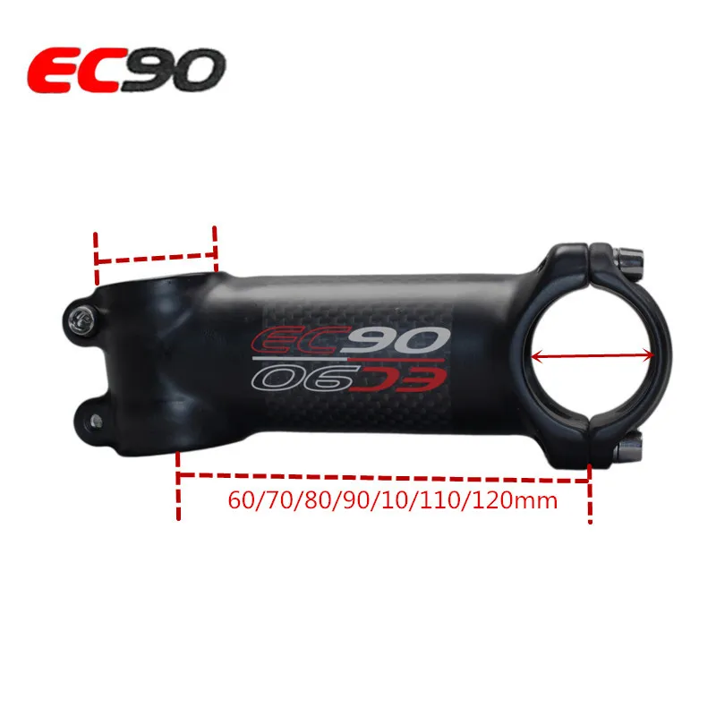 

EC90 Aluminum Alloy carbon bicycle Stem fiber riser rod Stem carbon fiber Bicycle Stem carbon handle 28.6-31.8MM 6/ 17 degree