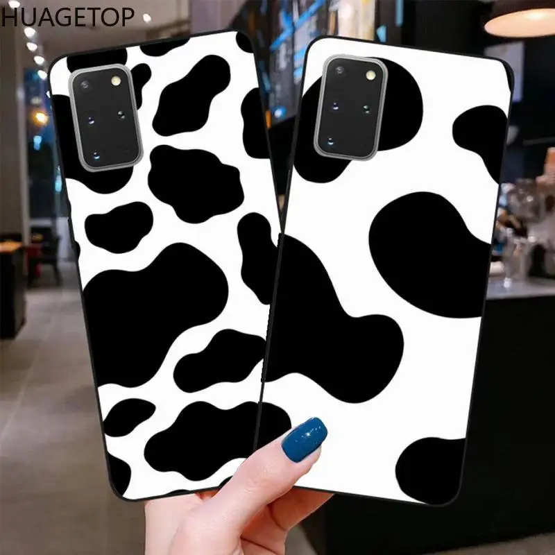 

Cow Print Black White Customer Phone Case for Samsung S20 plus Ultra S6 S7 edge S8 S9 plus S10 5G lite 2020