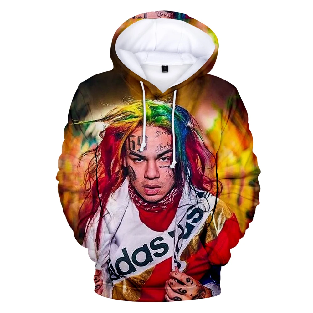 Толстовка Tekashi 69 6ix9ine с 3D принтом забавная в стиле K-POP хип-хоп популярные