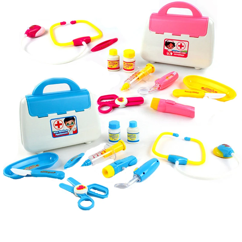 

15PCS Set Simulated Doctor Nurse Tools Toys Kids Girl Birthday Gift Pretend Children Play House Medical Box Kids Medicine Box