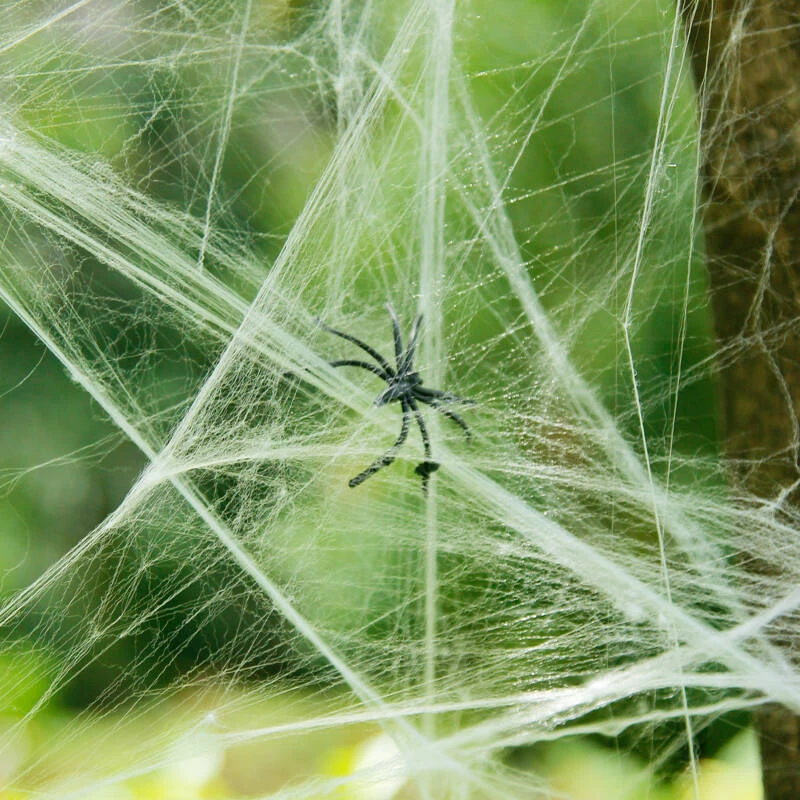 

Horror elastic spider web Halloween spider web horror party scene props bar haunted house Halloween party decoration