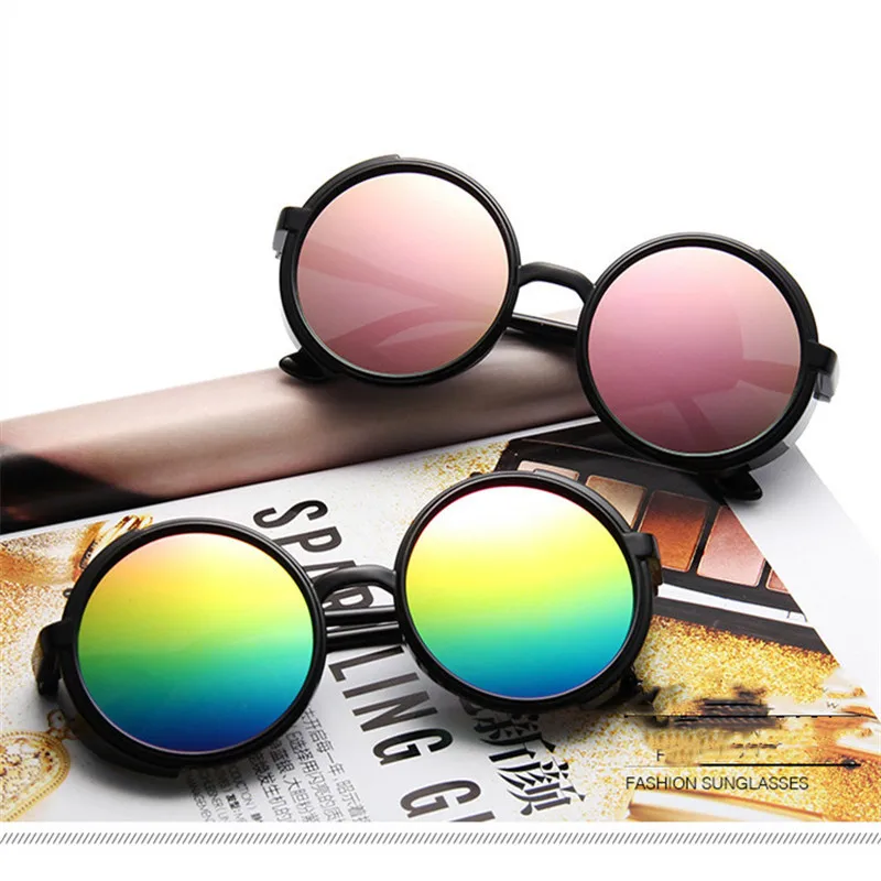 Винтажные Солнцезащитные очки в круглой оправе стиле стимпанк мужские и женские