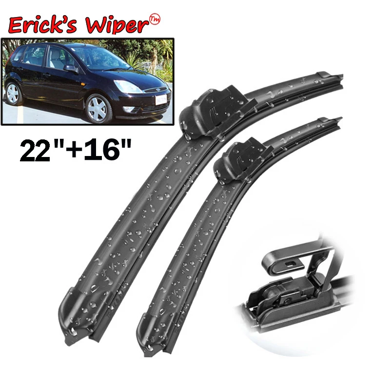 

Щетки стеклоочистителя Erick's LHD для Ford Fiesta 5 Hatchback 2003-2008, лобовое стекло, переднее стекло, лобовое стекло, 22 + 16 дюймов