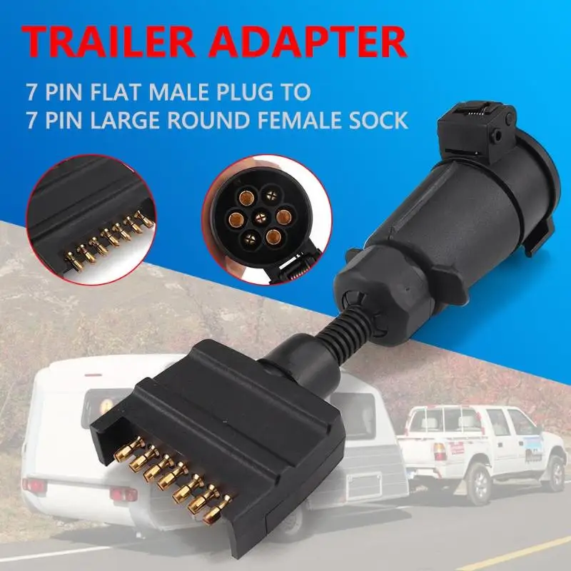 Горячие Продажа Новые 7 core прицеп круглый разъем контактный плоский штекер