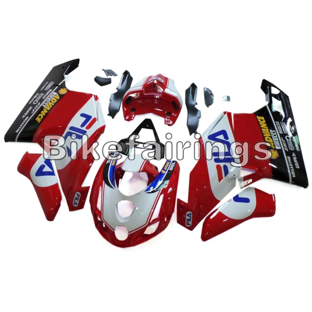 Красный белый и черный снижает ABS Пластик обтекатели для мотоцикла поездок на