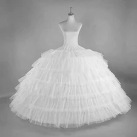 women bridal wedding dress super big petticoat floor length 6 steel hoops 6 layer yarn elastic waistband crinoline 2021