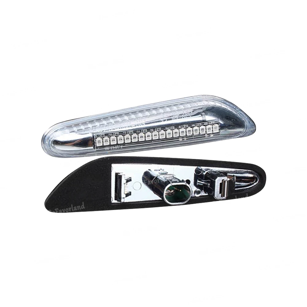 2 шт. дымчатые линзы белые светодиодные боковые габаритные фонари лампы 63137253326