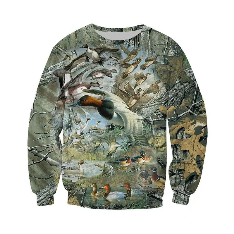 

Fashion 3D full print camouflage duck hunting art shirt new casual shirt zipper Hoodie