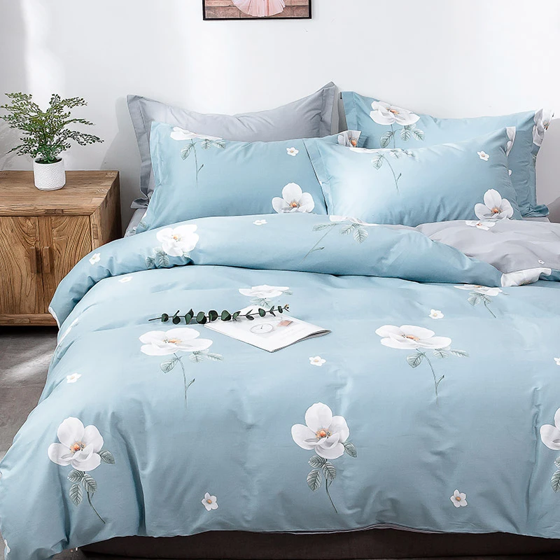 

King Size Bedding Set Sheets Luxury Cotton Double Bed Sheet Set 4 Pcs 200x230 Bedroom Christmas Tagesdecke Bedding Set ZZ50CP