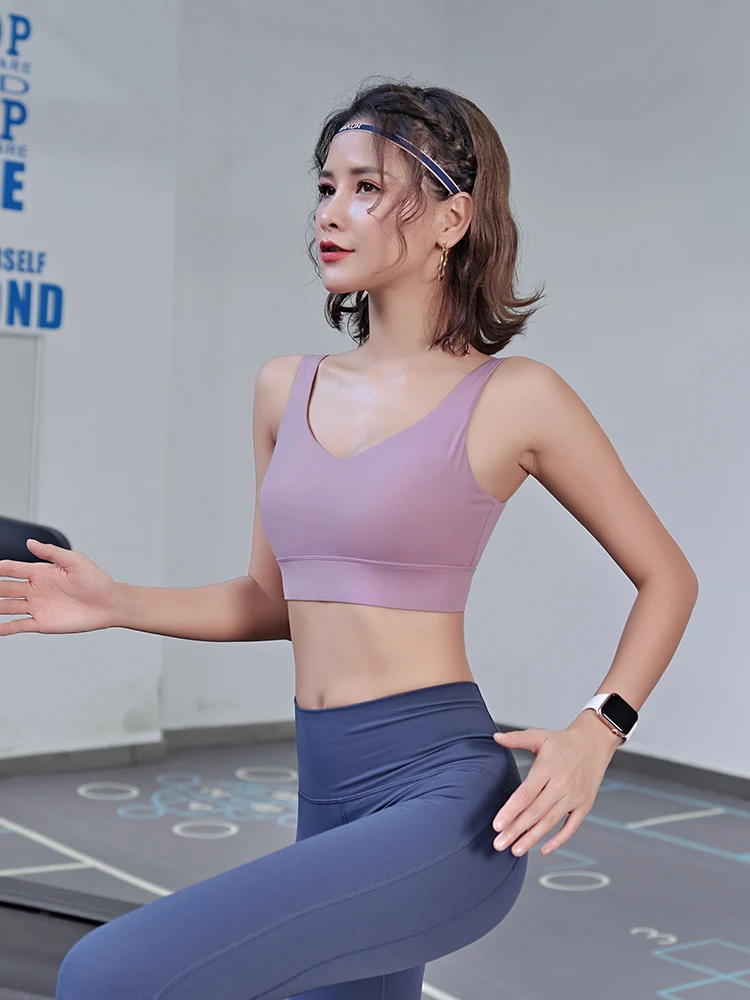 

yoga bra female gathered shape anti-sagging fitness bra beauty vest shockproof running sports underwear