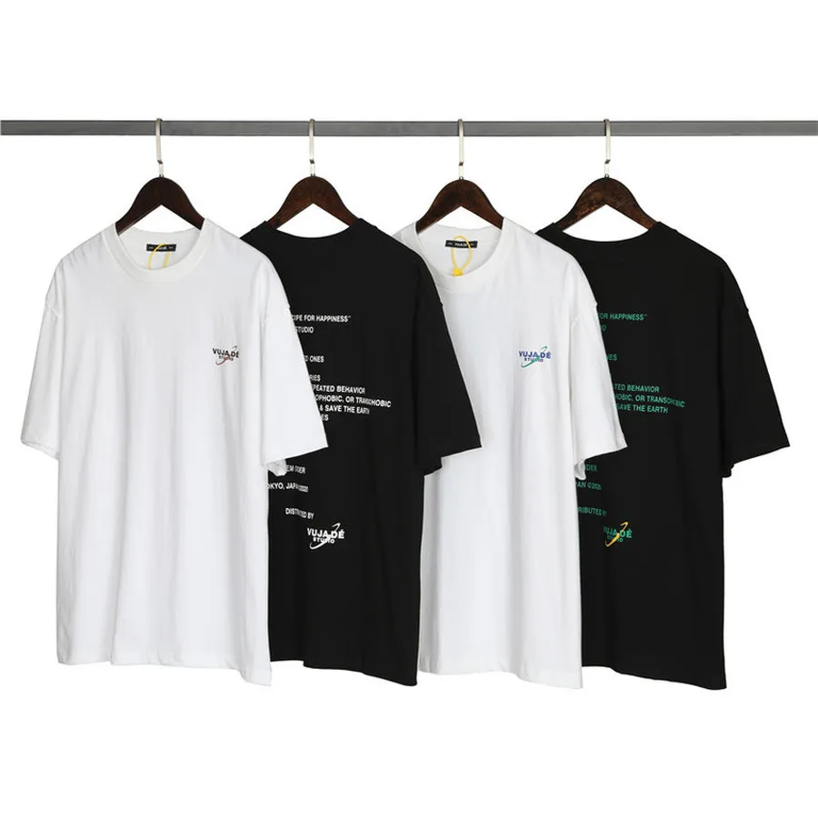

High Street Oversize VUJADE KENIJIMA T-Shirt Men Women 1:1 Best-quality Slogan Letter Print Top Tee