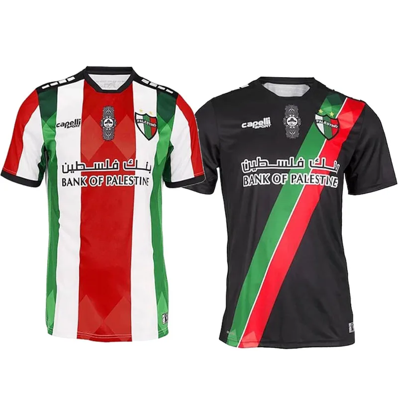 

New 2020 2021 adults survetement Palestino black shirt Maillot de Palestine Futbol Camisa Tracksuit Top Quality Running t-shirts