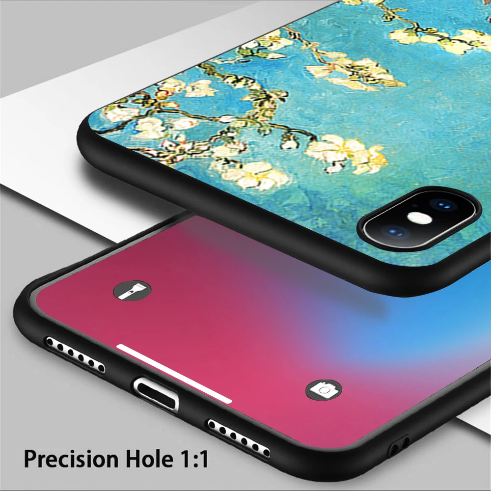 Coque Almond Branches In Bloom Soft Silicone Phone Case for iPhone 11 Pro Max X 5S 6 6S XR XS 7 8 Plus Cover | Мобильные телефоны и