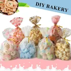 50 шт сумки + Кабельные стяжки Открытый Топ пластиковая подарочная упаковка мешок DIY для выпечки печенья конфеты шоколадный картофель фри X-mas свадебные мешки