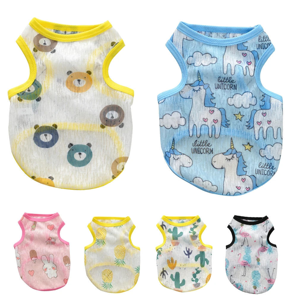 Милое Платье для щенка Льняная одежда Сезон весна-лето Жилет Рубашка Одежда XS-XL