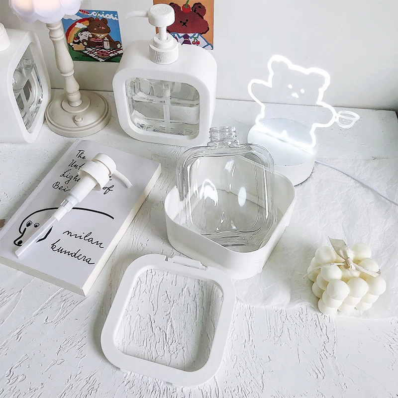 Флакон с дозатором белого мыла 500 мл флакон для дезинфицирующего средства рук